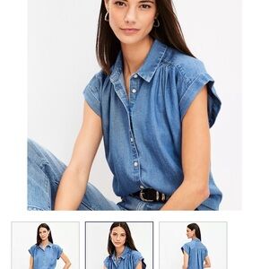 LOFT Chambray Dolman Everyday Shirt